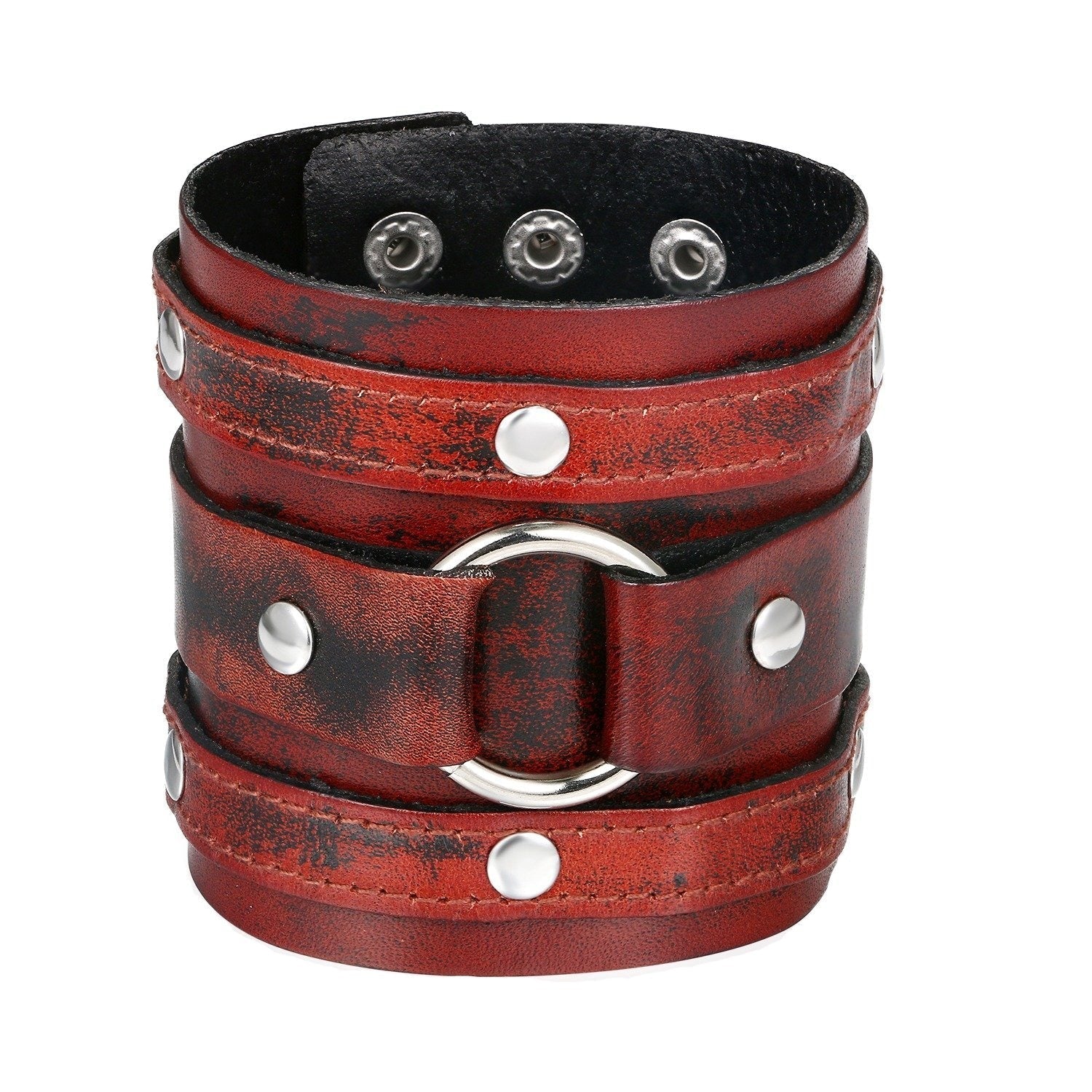 Classic Rock Style Bracelets / Cool Biker Jewelry For Men and Women / Black Adjustable Bracelet - HARD'N'HEAVY