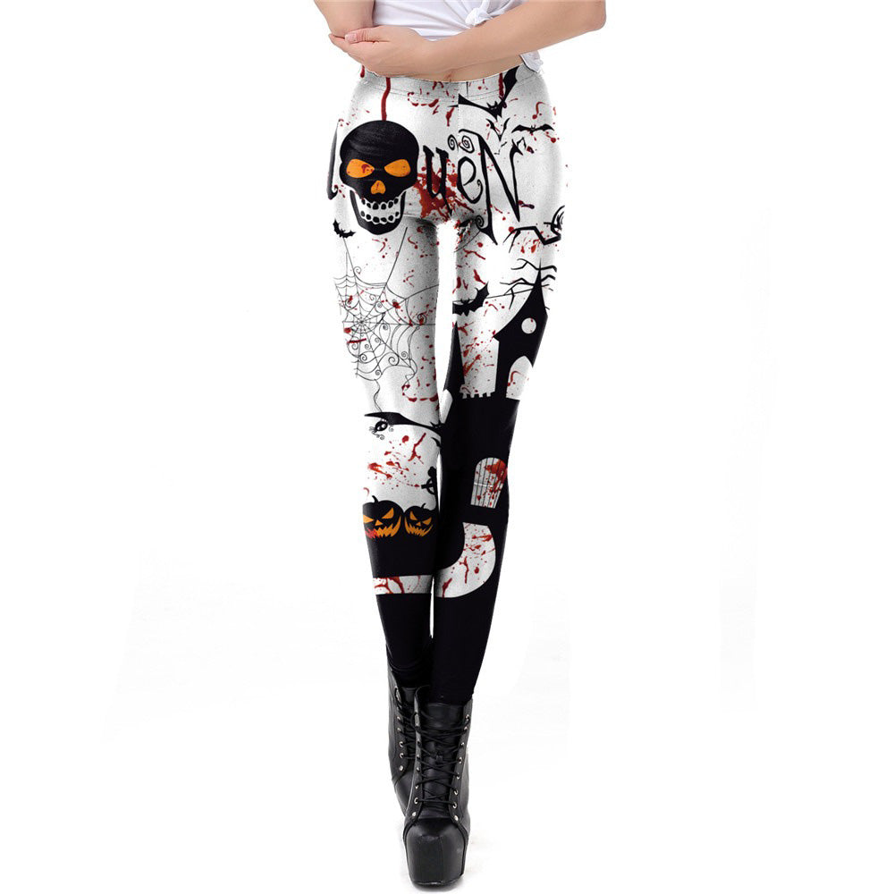 Classic Women Leggings for Halloween / Sexy Workout Pants / Autumn Halloween Clothes for Women #6 - HARD'N'HEAVY