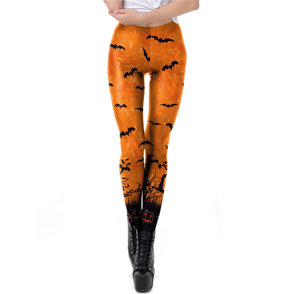 Classic Women Leggings for Halloween / Sexy Workout Pants / Autumn Halloween Clothes for Women #7 - HARD'N'HEAVY