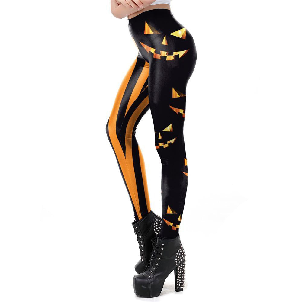 Classic Women Leggings for Halloween / Sexy Workout Pants / Autumn Halloween Clothes for Women #8 - HARD'N'HEAVY