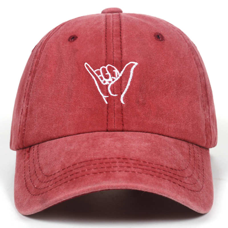 CLEARANCE of Cap with Finger embroidery / Washed Baseball Caps / Rock Style Cotton hat - HARD'N'HEAVY