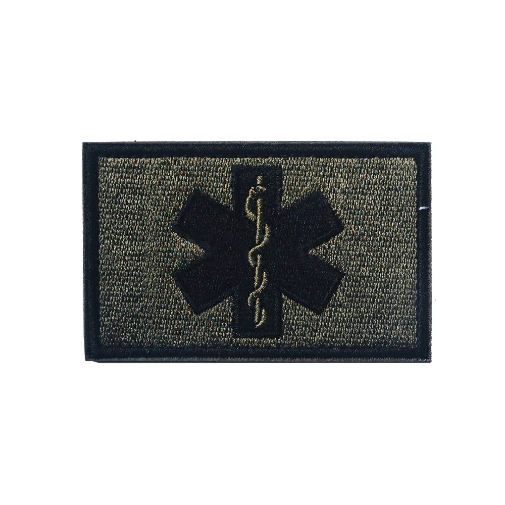 Cool unisex 3D tactical medical embroidered patch in multicolor military style.