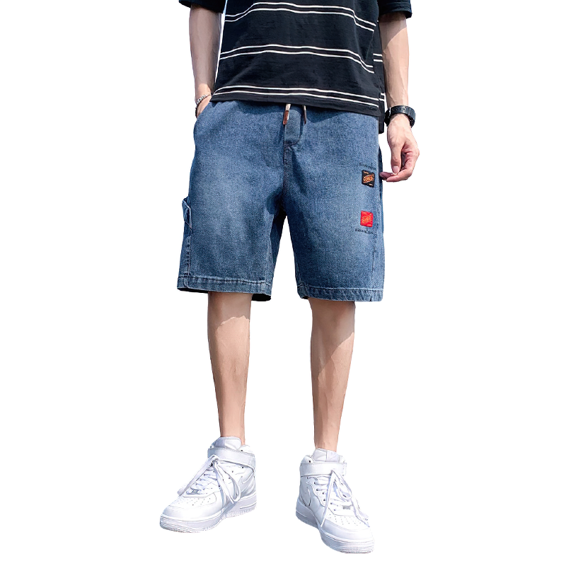 Cool loose denim shorts for men, perfect for trendy casual outfits and comfort.