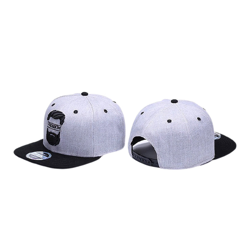 Cool men's cap featuring embroidered mustache, streetwear style, perfect for hot days and matching outfits.