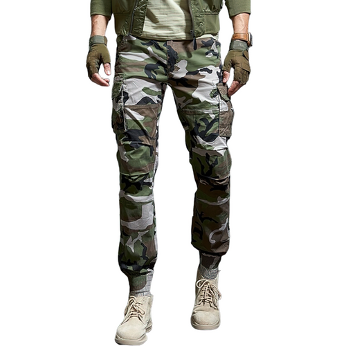 Coole Herren-Militärhose / schmale taktische Baumwollhose / Tarn-Jogginghose für Männer