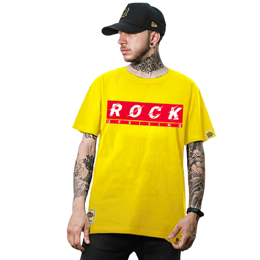 Cool Men's T-Shirt Oversize with Graffiti / Casual Streetwear in Rock Style - HARD'N'HEAVY