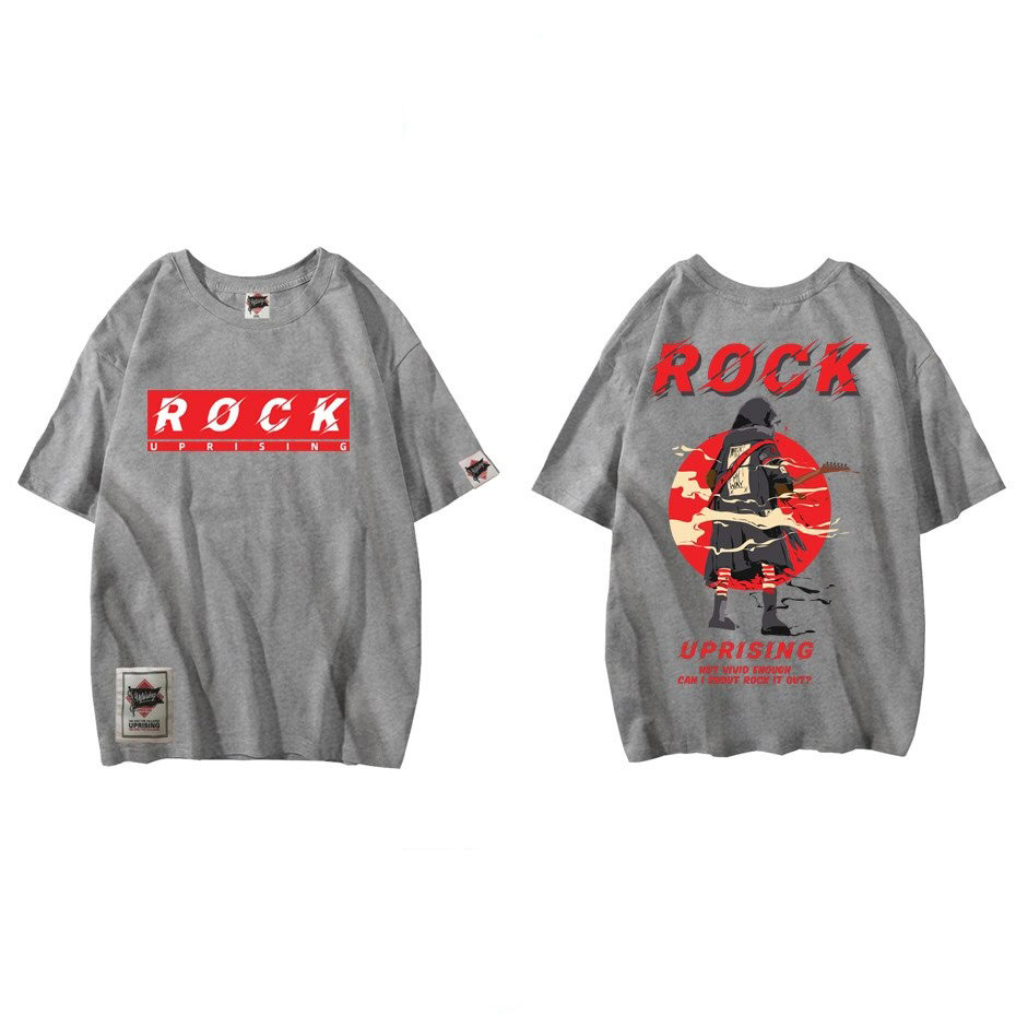 Cool Men's T-Shirt Oversize with Graffiti / Casual Streetwear in Rock Style - HARD'N'HEAVY