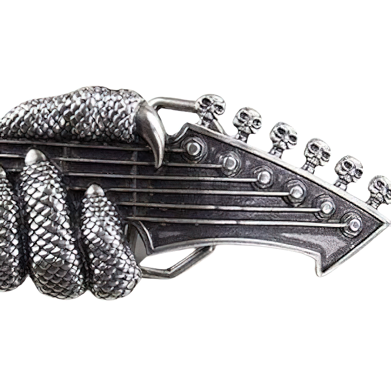 Cool Rivet Buckle Belt Of Guitar Shape For Men And Women / Unisex Rock Style Accessories - HARD'N'HEAVY