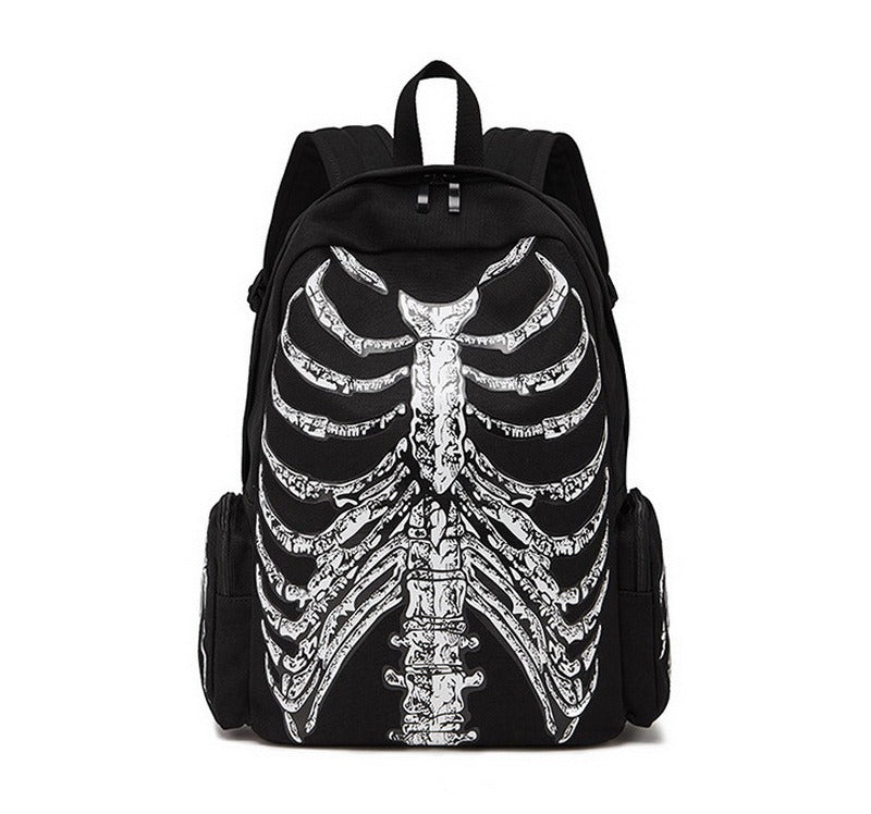 Cool Rock Style Backpack for Men and Women / Skeleton Printed Bags / Designer Backpack Travel - HARD'N'HEAVY