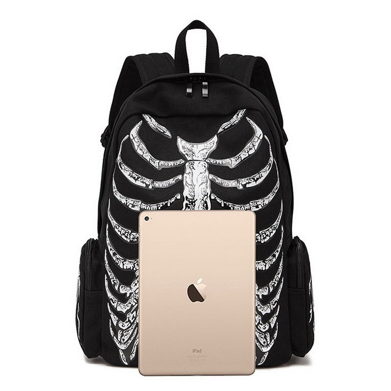 Cool Rock Style Backpack for Men and Women / Skeleton Printed Bags / Designer Backpack Travel - HARD'N'HEAVY
