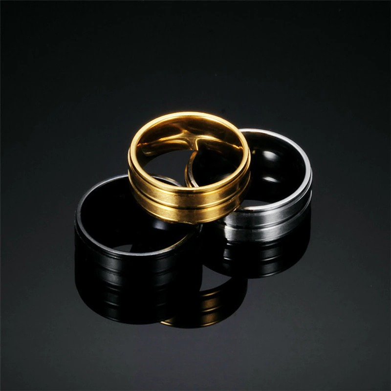 Cool Stainless Steel Unisex Rings In Three Colors / Men's And Women's Fashion Jewelry - HARD'N'HEAVY