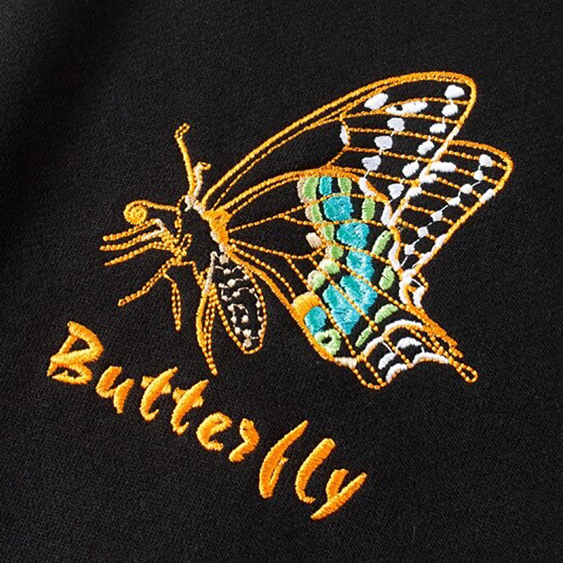 Cool Sweatshirt with Butterfly Print / Long Sleeve Unisex Pullovers in Rock Style - HARD'N'HEAVY