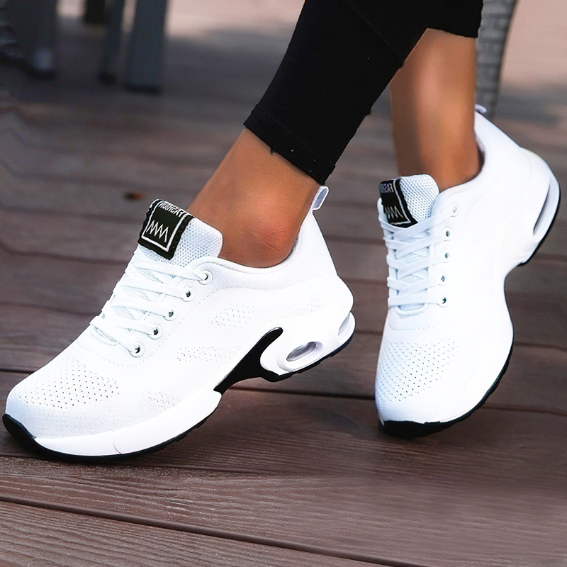 Cool Women's Lace-Up Sneakers / Fashion Round Toe Mesh Shoes - HARD'N'HEAVY
