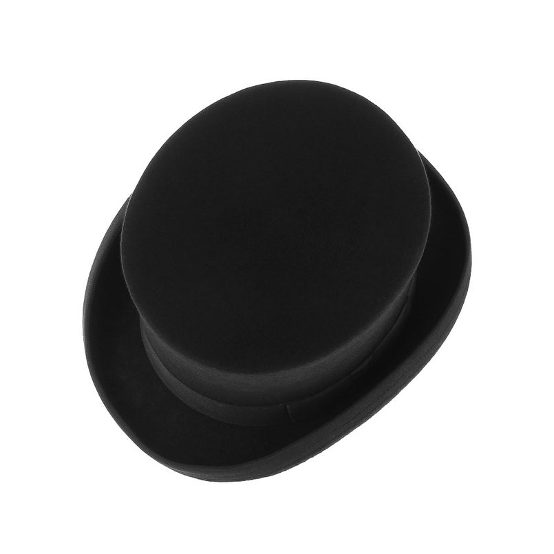 Black Slash Cylinder Hat, wool material for cold weather, perfect for cosplay and goth alternative fashion.