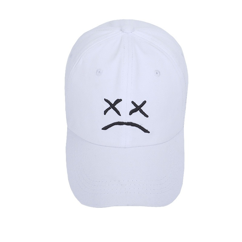Cotton Baseball Cap for Men and Women / Rock Hat with Print Crying Face - HARD'N'HEAVY