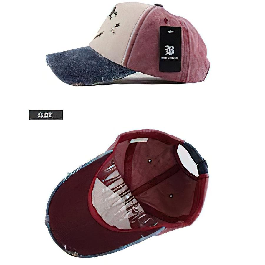 Unisex cotton baseball cap with ship anchor print in casual style, showcasing the unique design and color options.