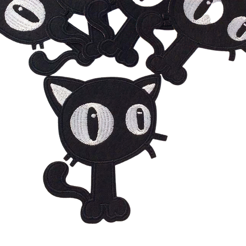 Cute Black Cat Patch For Clothing / Stylish Animal Thermal Decal / Alternative Fashion - HARD'N'HEAVY