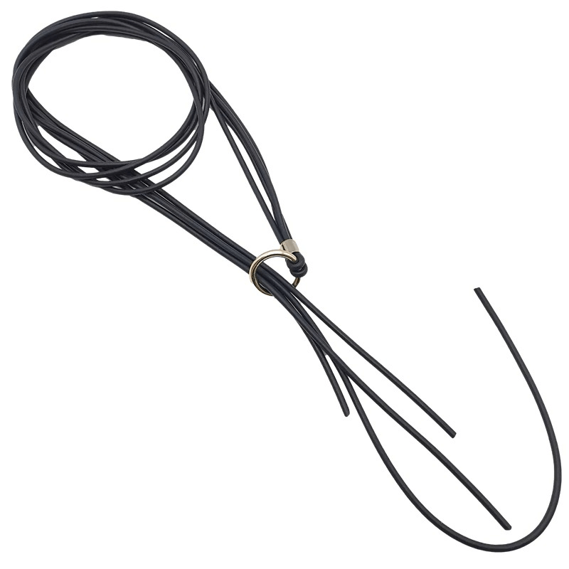 Designer handmade black rubber necklace for women, perfect gothic accessory to enhance your style.