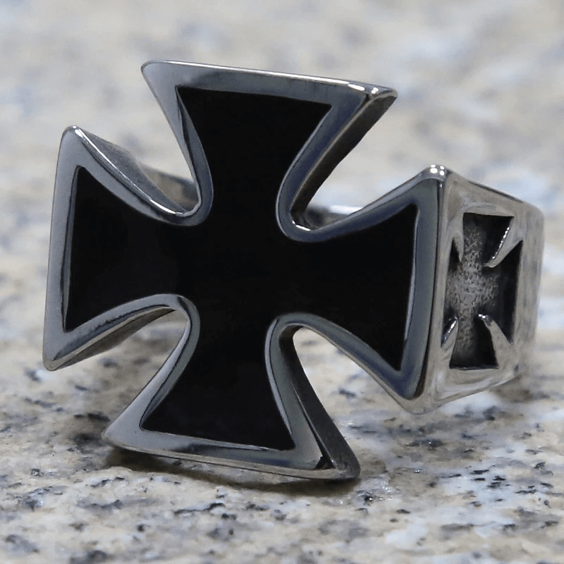 Biker Unique Titanium Celtic Cross Ring / Rock Style Stainless Steel Quality Jewelry - HARD'N'HEAVY