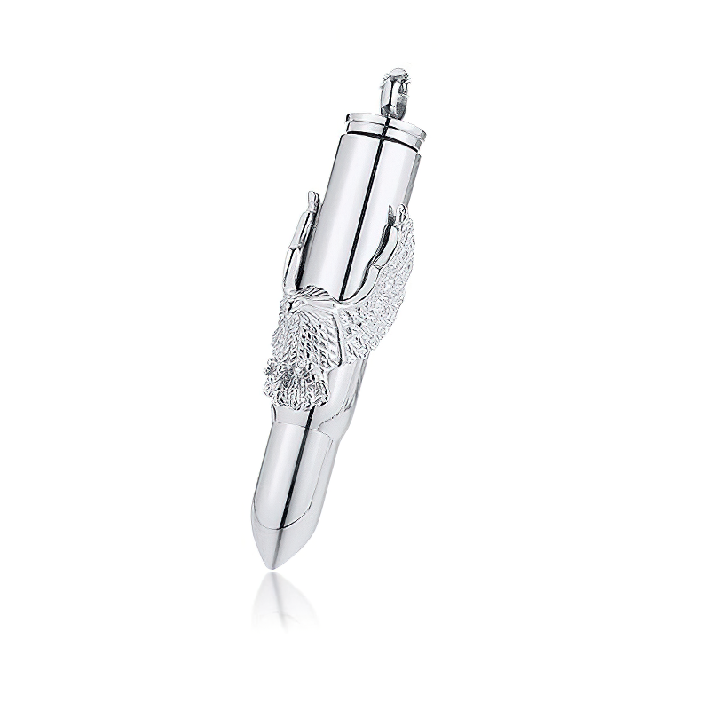 Eagle On Bullet Pendant For Men and Women / Necklace Stainless Steel Tough Man Jewelry - HARD'N'HEAVY
