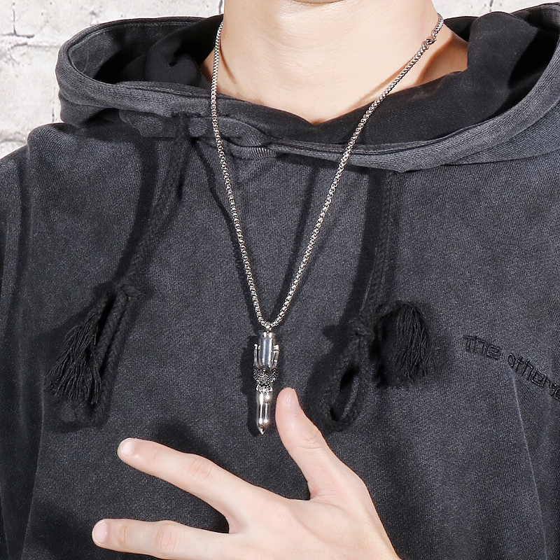 Eagle On Bullet Pendant For Men and Women / Necklace Stainless Steel Tough Man Jewelry - HARD'N'HEAVY