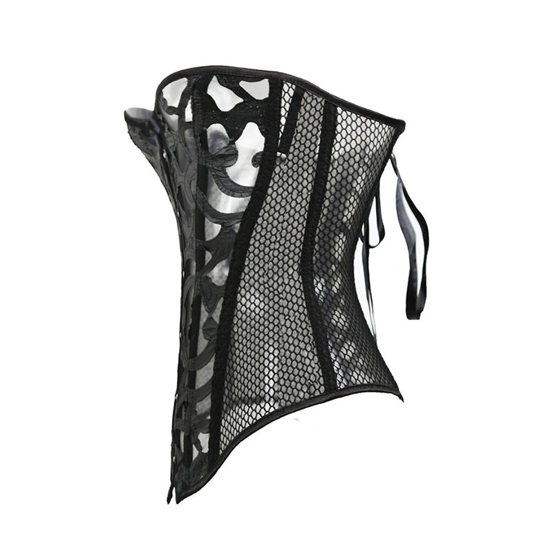 Elegant Gothic Lace-UP Corset / Vintage Women's Sleeveless Net Corset - HARD'N'HEAVY