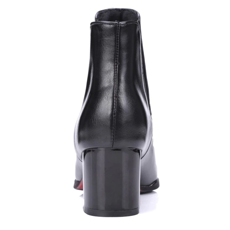 Elegant Women's Pointed Thick Ankle Boots / Casual Ladies Shoes with Spikes - HARD'N'HEAVY