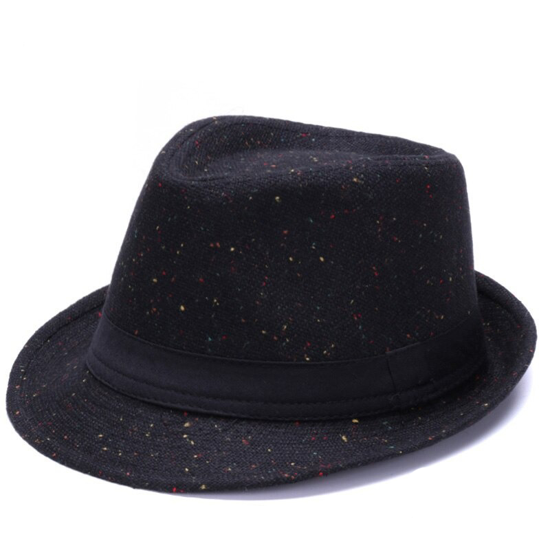 Elegant Woolen Hat with Ribbon Band Wide Brim Felt / Retro Gentleman Fedora Hats - HARD'N'HEAVY