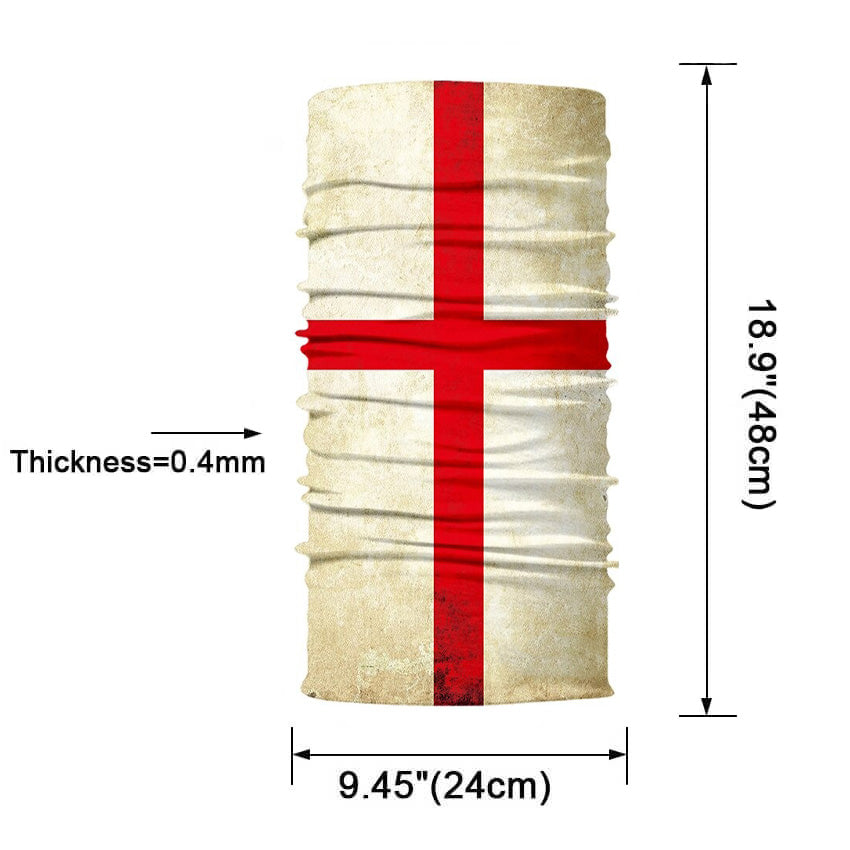 England 3D National Flag Print Neck Balaclava-Scarf / Sun Protective Neck Tube Headwear - HARD'N'HEAVY