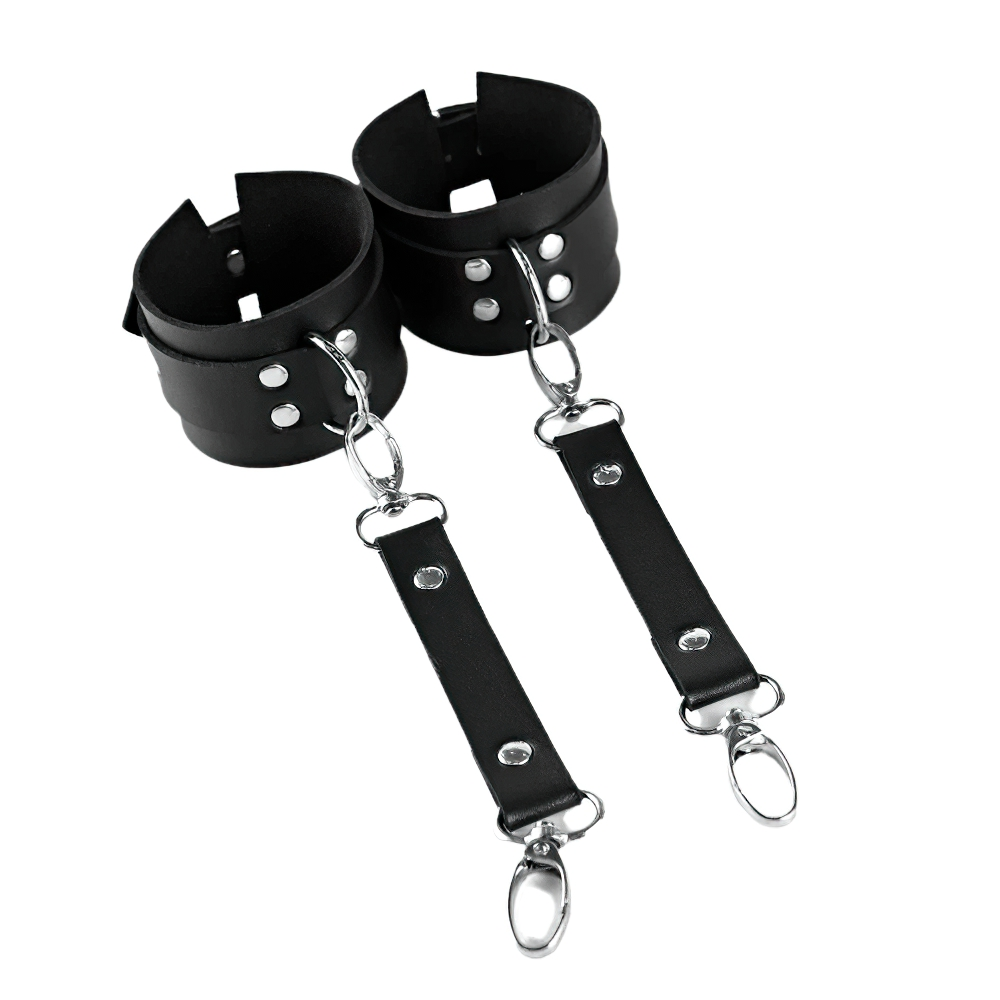 Sexy leather handcuffs for women, perfect BDSM accessory to enhance intimacy and style.