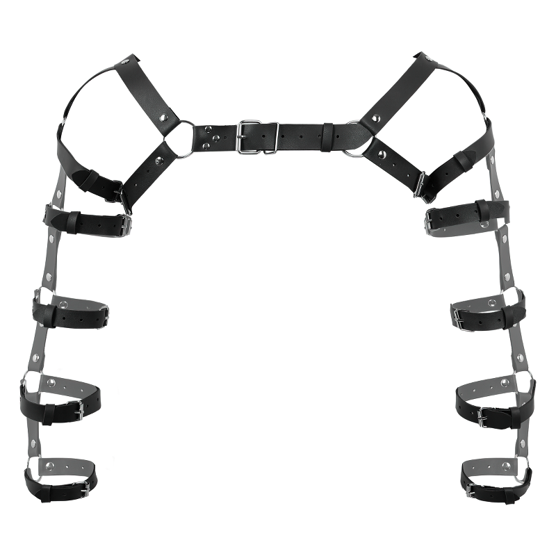 Erotic Leather Chest Harness for Muscle Men / Cool Adjustable Belts Body Harness - HARD'N'HEAVY