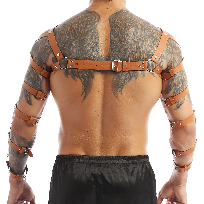 Erotic Leather Chest Harness for Muscle Men / Cool Adjustable Belts Body Harness - HARD'N'HEAVY