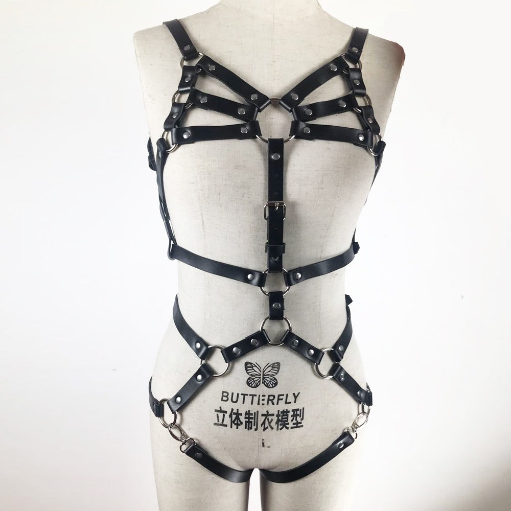 Erotic Queen BDSM Body Harness / Garter Belt Suspenders