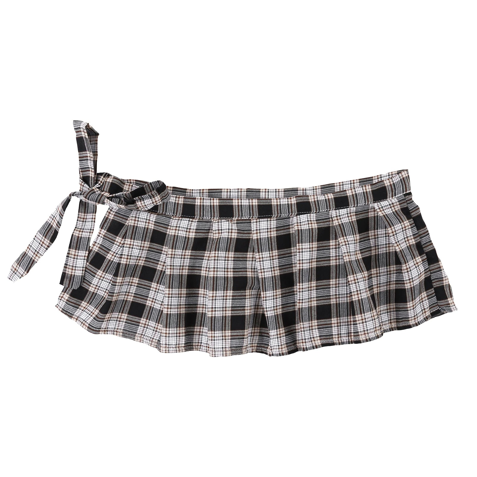 Erotic Women's Plaid Mini Skirt of Ruffle / Hot Female Miniskirts - HARD'N'HEAVY