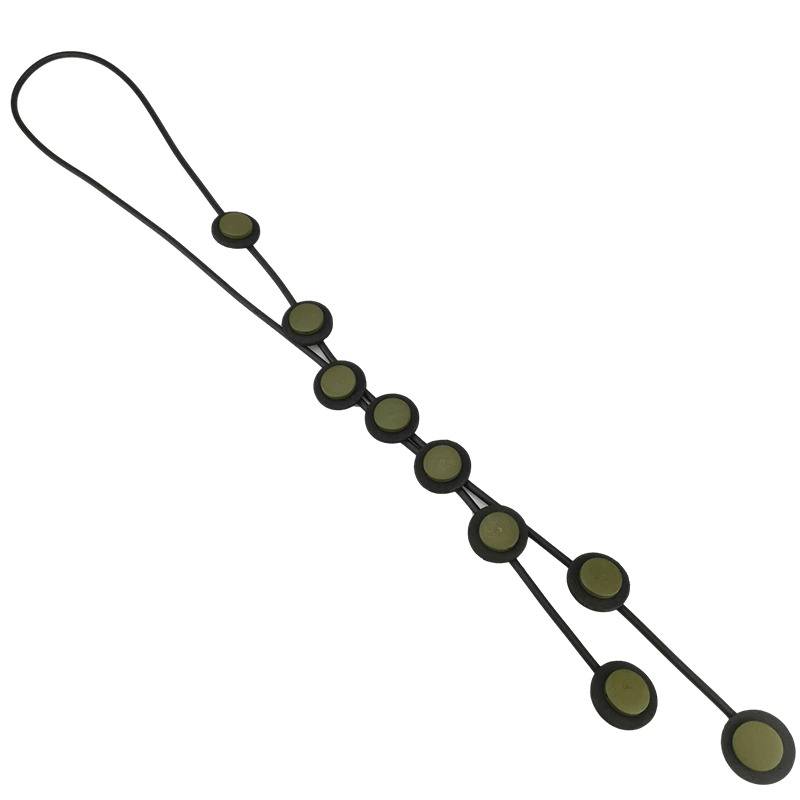 Ethnic long pendant necklace for women with rubber beads in a gothic style, perfect for stylish outfits.