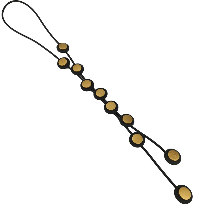 Ethnic long pendant necklace for women, featuring a gothic rubber design with golden accents for a stylish, unique look.