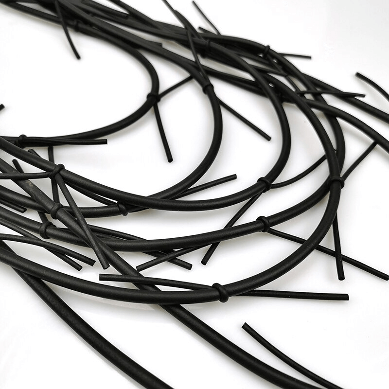 Exquisite long black necklace for women, highlighting gothic style and unique design, perfect accessory for punk outfits.