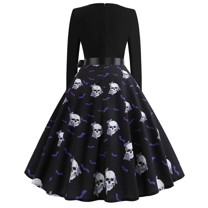 Fantastic Women's Halloween Dress with Pumpkin Print / Ladies Clothes with Long Sleeve Fantastic Women's Halloween Dress with Pumpkin Print / Ladies Clothes with Long Sleeve