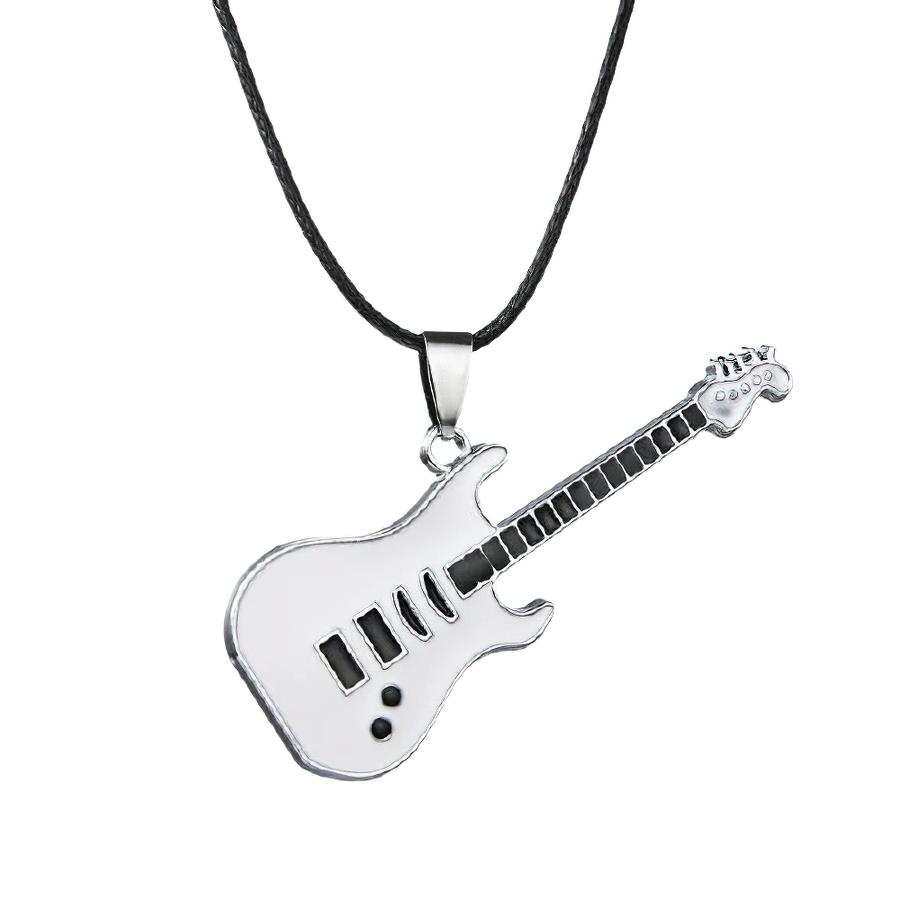 Fashion 316L Stainless Steel Guitar Necklace / Trendy Jewelry For Men and Women - HARD'N'HEAVY