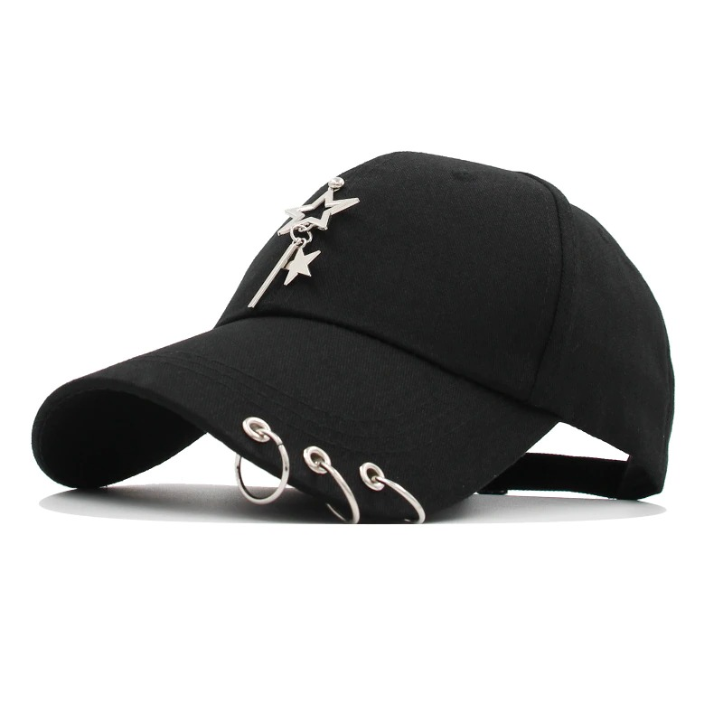 Fashion baseball cap with Iron ring for men and women / Alternative clothing - HARD'N'HEAVY