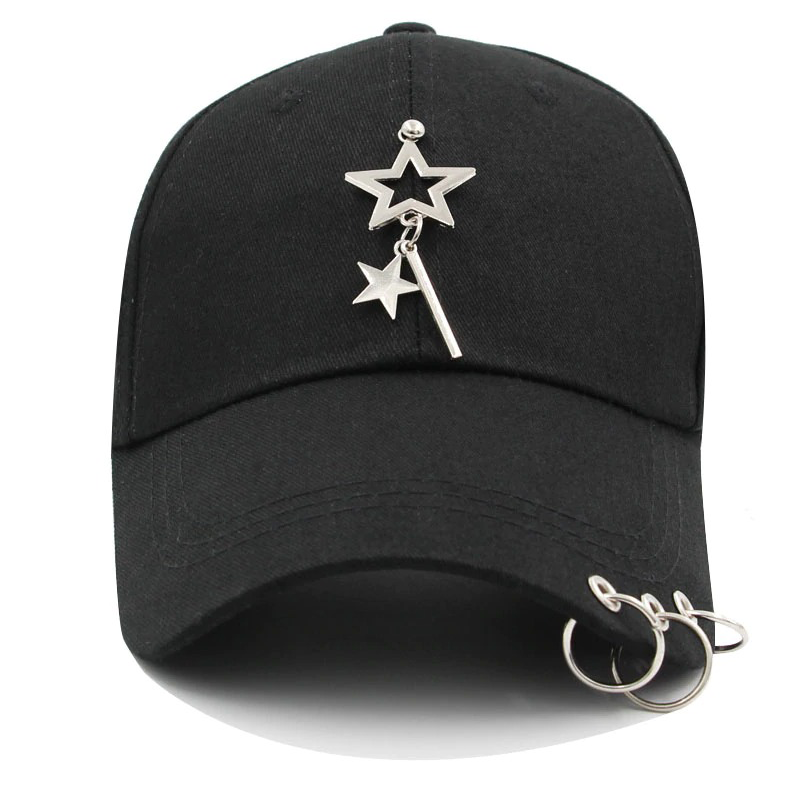 Fashion baseball cap with Iron ring for men and women / Alternative clothing - HARD'N'HEAVY