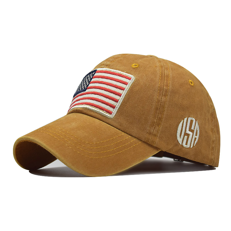 Classic American flag baseball cap for men and women, perfect casual sun visor for trendy outfits.