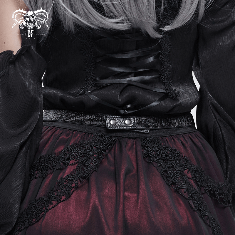 Fashion Black Crystal Glass Tassel Belt for Women / Ladies Accessories in Gothic Punk Style - HARD'N'HEAVY