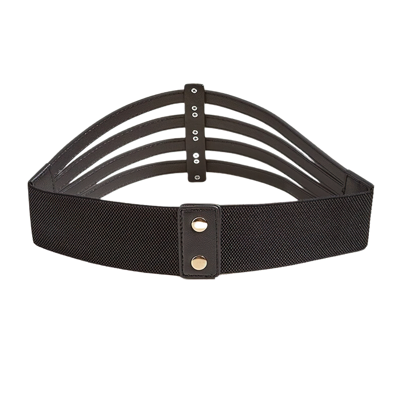Fashion Black Elastic Wide Belt For Women / Female Stylish Accessories For Waist Sealing - HARD'N'HEAVY