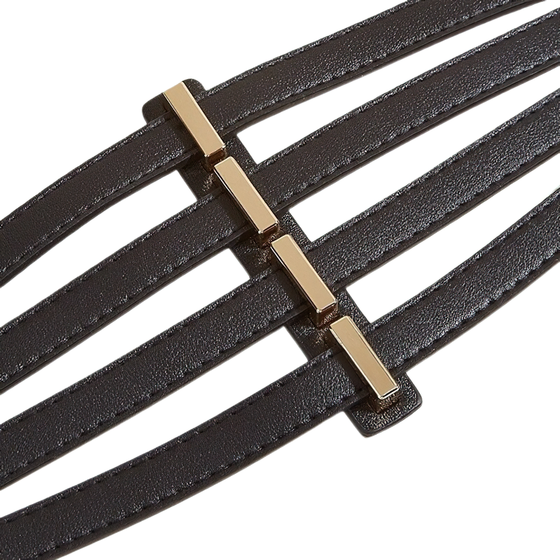 Fashion Black Elastic Wide Belt For Women / Female Stylish Accessories For Waist Sealing - HARD'N'HEAVY