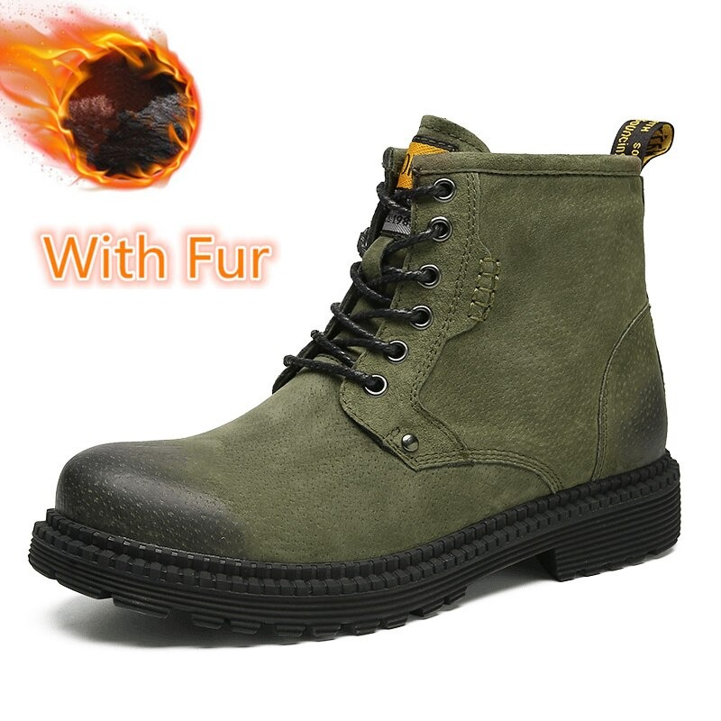 Fashion Boots of Suede for Men / Casual Classic Shoes British Style / Ankle Boots for Motorcycle - HARD'N'HEAVY