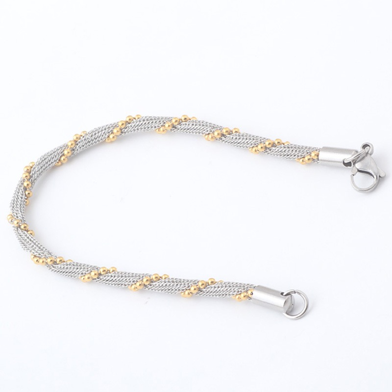 Fashion Bracelet in Silver and Golden Colour / Unisex Stainless Steel Bracelet in Rock Style - HARD'N'HEAVY