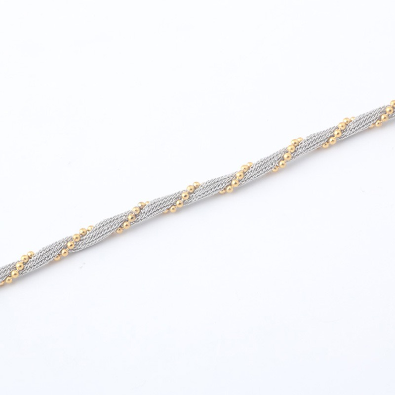 Fashion Bracelet in Silver and Golden Colour / Unisex Stainless Steel Bracelet in Rock Style - HARD'N'HEAVY
