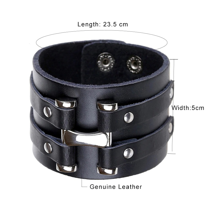 Fashion Braided Wrap Leather Bracelet / Vintage Punk Rock Cuff Wristband - HARD'N'HEAVY