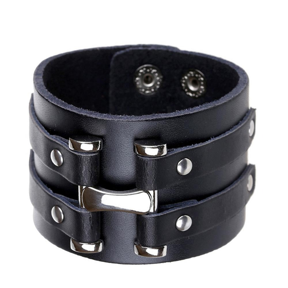 Fashion Braided Wrap Leather Bracelet / Vintage Punk Rock Cuff Wristband - HARD'N'HEAVY